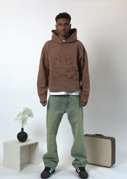 STAR HOODIE BROWN