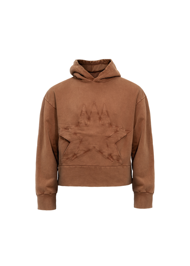 STAR HOODIE BROWN