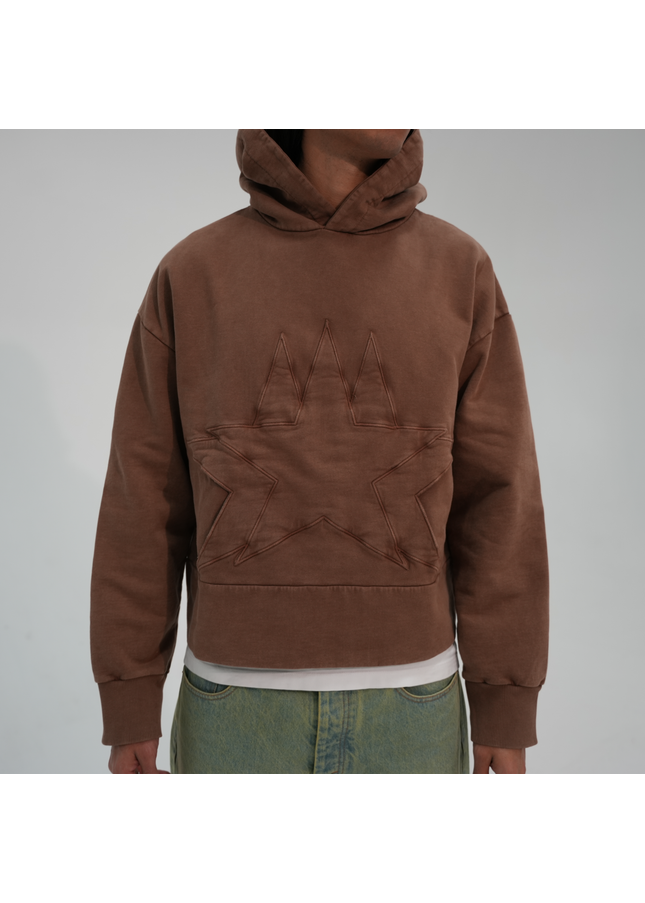 STAR HOODIE BROWN